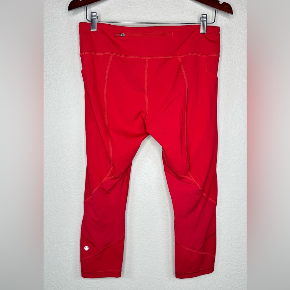 Lululemon Leggings Size 10 Red‎ Cropped 21" Legging Activewear